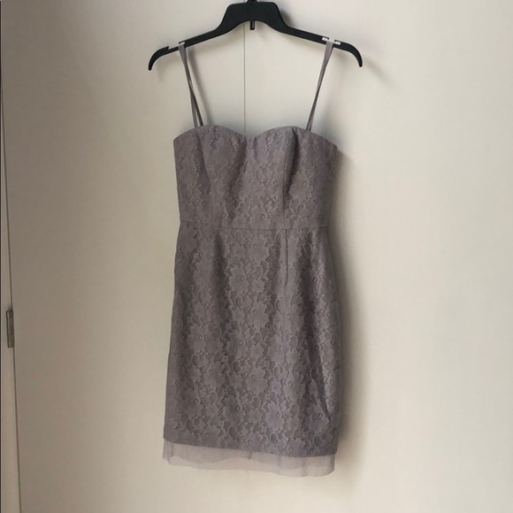 BCBGMaxAzria Roselle Strapless Dress, Glacier Lace - Picture 7 of 7